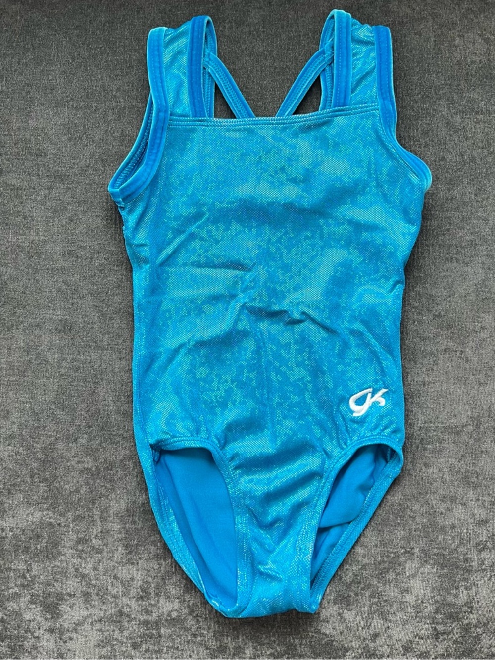 GK Teal Blue Sparkle Dance Leotard